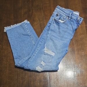 KanCan Blue Distressed Straight Leg Jeans